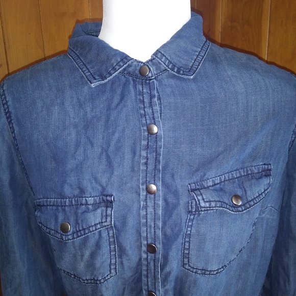 Maurices Long Sleeve Denim Dress - Picture 2 of 8